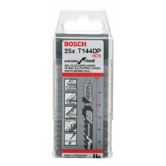 Stichsägeblatt T 144 DP Precision for Wood, 25er-Pack-Beschreibung lesen