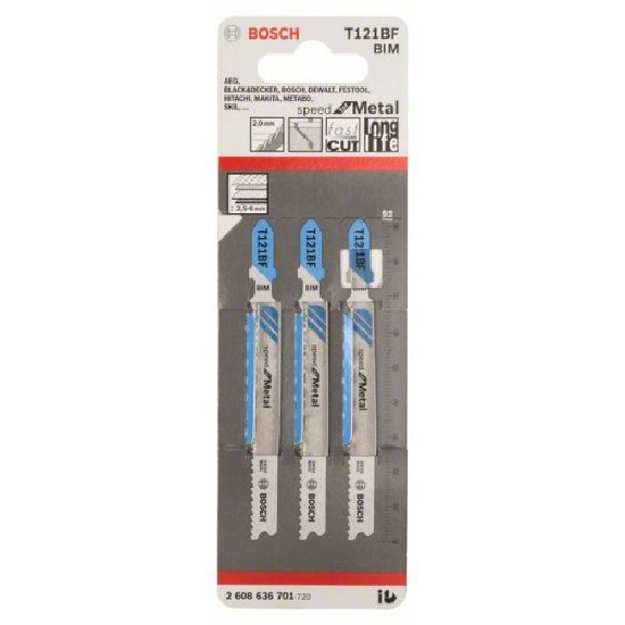 Stichsägeblatt T 121 BF Speed for Metal, 3er-Pack-Beschreibung lesen