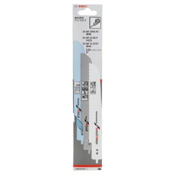 Stichsägeblatt-Set für Bosch-Multisäge, 3-teilig, für PFZ 500 E-Beschreibung lesen