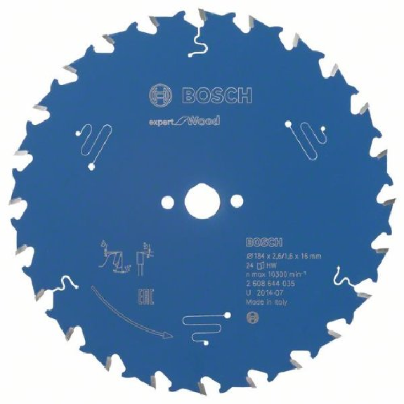 Kreissägeblatt Expert for Wood, 184 x 16 x 2,6 mm, 24 Kreissägeblatt Expert for Wood, 184 x 16 x 2,6 mm, 24-Beschreibung lesen