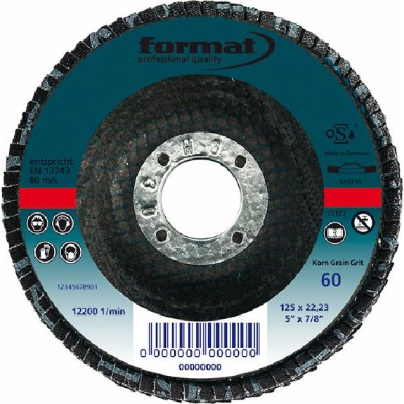 Format plaque de ponçage résine liée 115mm K 60-Leggi tutto