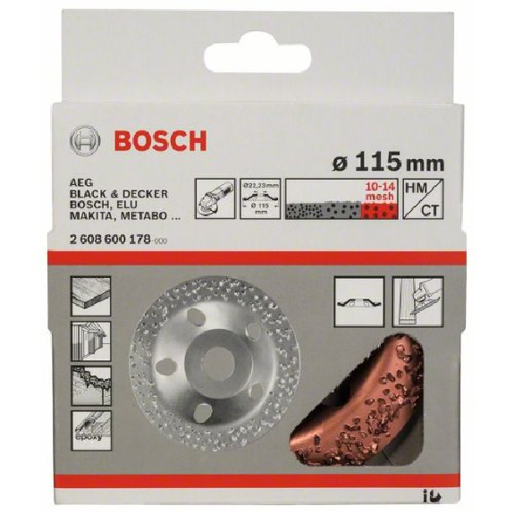 Hartmetalltopfscheibe, 115 x 22,23 mm, grob, schräg-Beschreibung lesen