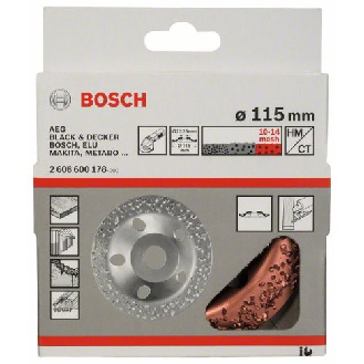 Hartmetalltopfscheibe, 115 x 22,23 mm, grob, schräg-Beschreibung lesen