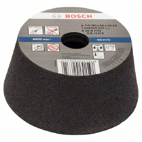 Meule boisseau, conique métal/fonte 90 mm, 110 mm, 55 mm, 36-Leggi tutto