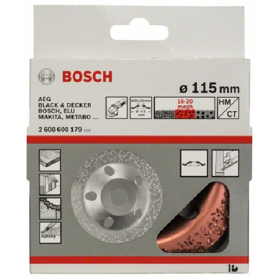 Hartmetalltopfscheibe, 115 x 22,23 mm, mittel, schräg-Beschreibung lesen