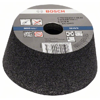 Schleiftopf, konisch-Stein/Beton 90 mm, 110 mm, 55 mm, 24-Beschreibung lesen