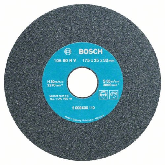 Schleifscheibe für Doppelschleifmaschine, 175 mm, 32 mm, 60-Beschreibung lesen