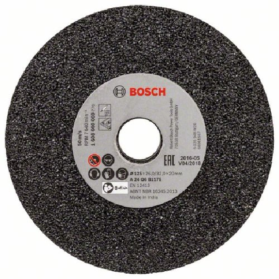 Schleifscheibe für Geradschleifer, 125 mm, 20 mm, 24 Schleifscheibe für Geradschleifer, 125 mm, 20 mm, 24-Beschreibung lesen
