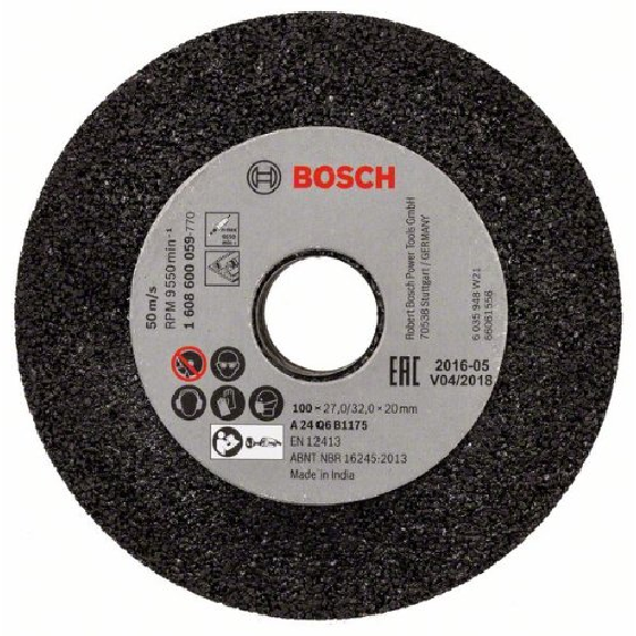 Schleifscheibe für Geradschleifer, 100 mm, 20 mm, 24-Beschreibung lesen
