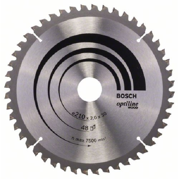 Kreissägeblatt Optiline Wood für Kapp- und Gehrungssägen, 210 x 30 x 2,0 mm, 48 Kreissägeblatt Optiline Wood für Kapp- und Gehrungssägen, 210 x 30 x 2,0 mm, 48-Beschreibung lesen