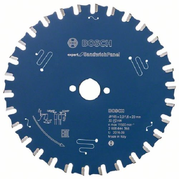 Kreissägeblatt Expert for Sandwich Panel, 165 x 20 x 2,0 mm, 30-Beschreibung lesen