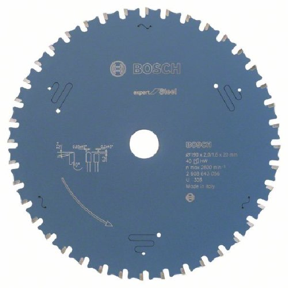 Kreissägeblatt Expert for Steel, 190 x 20 x 2,0 mm, 40 Kreissägeblatt Expert for Steel, 190 x 20 x 2,0 mm, 40-Beschreibung lesen