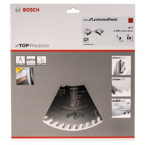 Kreissägeblatt Top Precision Best for Laminated Panel Abrasive 250x30x3,2 mm, 48-Beschreibung lesen