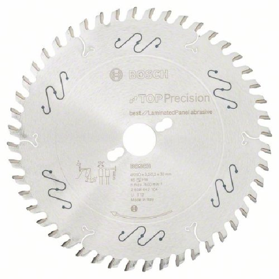 Kreissägeblatt Top Precision Best for Laminated Panel Abrasive 250x30x3,2 mm, 48-Beschreibung lesen