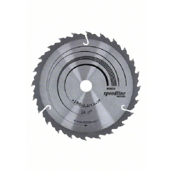 Kreissägeblatt Speedline Wood, 190 x 20/16 x 2,2 mm, 24-Beschreibung lesen