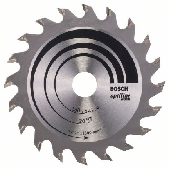 Lame de scie circulaire Optiline Wood pour scies circulaires portatives, 130 x 20/16 x 2,4 mm, 20-Leggi tutto
