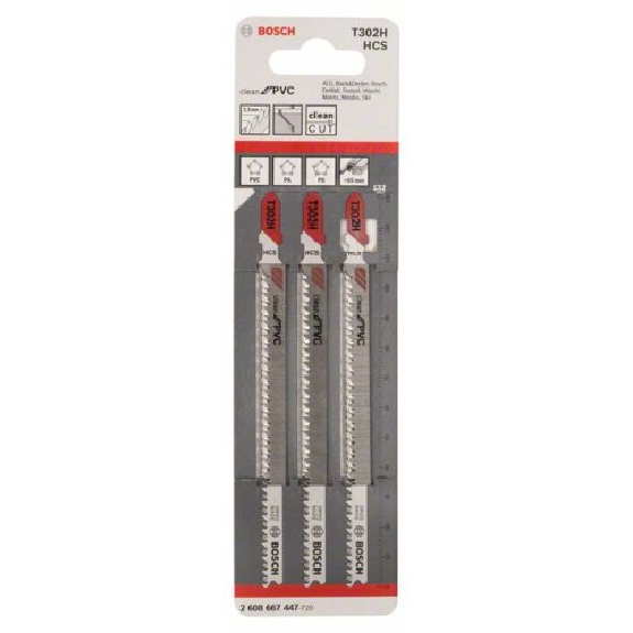 Stichsägeblatt T 302 H Clean for PVC, 3er-Pack-Beschreibung lesen