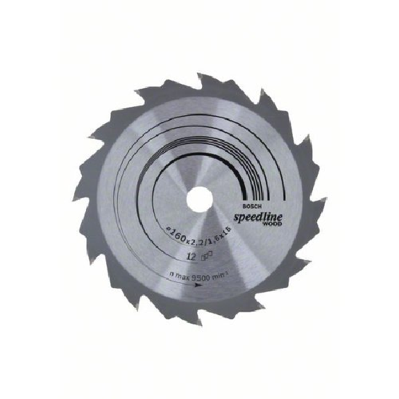 Kreissägeblatt Speedline Wood, 160 x 16 x 2,2 mm, 12-Beschreibung lesen