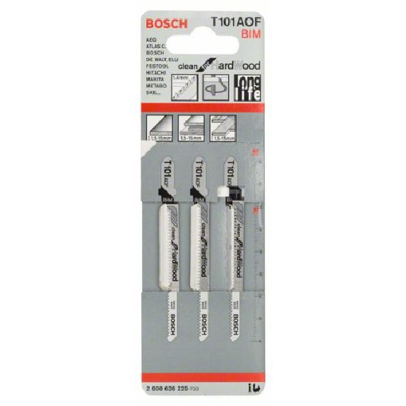 Stichsägeblatt T 101 AOF Clean for Hard Wood, 3er-Pack Stichsägeblatt T 101 AOF Clean for Hard Wood, 3er-Pack-Beschreibung lesen