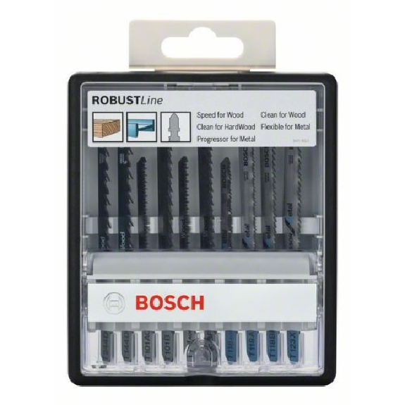 Stichsägeblatt-Set Robust Line Wood and Metal, T-Schaft, 10-teilig-Beschreibung lesen