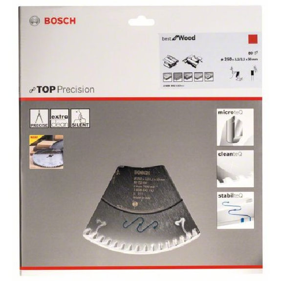 Kreissägeblatt Top Precision Best for Wood, 250 x 30 x 3,2 mm, 80-Beschreibung lesen