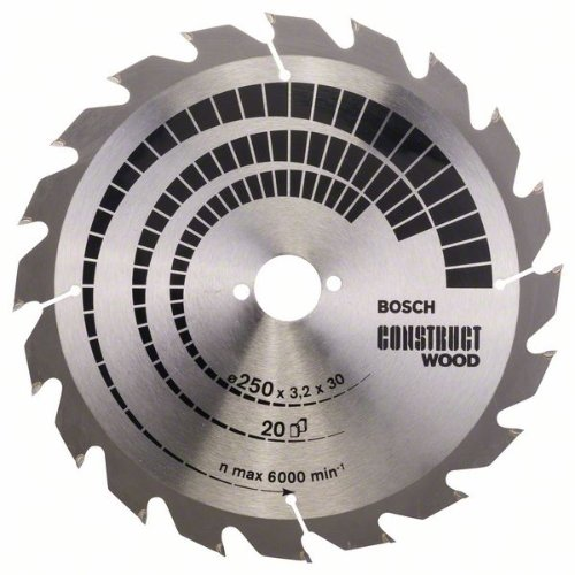 Kreissägeblatt Construct Wood, 250 x 30 x 3,2 mm, 20 Kreissägeblatt Construct Wood, 250 x 30 x 3,2 mm, 20-Beschreibung lesen