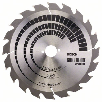 Kreissägeblatt Construct Wood, 250 x 30 x 3,2 mm, 20-Beschreibung lesen