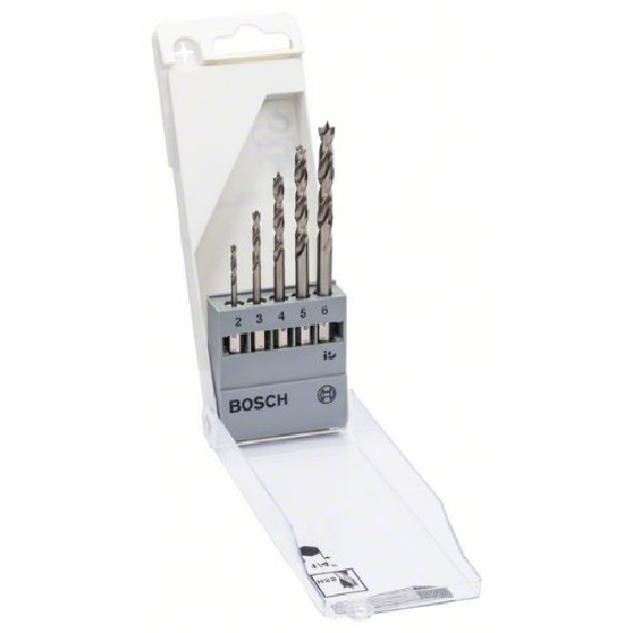 Holzbohrer-Set mit Sechskantschaft, 5-teilig, 2 - 6 mm-Beschreibung lesen