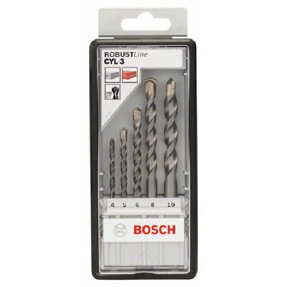 Betonbohrer-Robust Line-Set CYL-3, Silver Percussion, 5-teilig, 4 - 10 mm Betonbohrer-Robust Line-Set CYL-3, Silver Percussion, 5-teilig, 4 - 10 mm-Beschreibung lesen