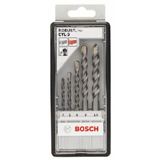 Betonbohrer-Robust Line-Set CYL-3, Silver Percussion, 5-teilig, 4 - 10 mm-Beschreibung lesen
