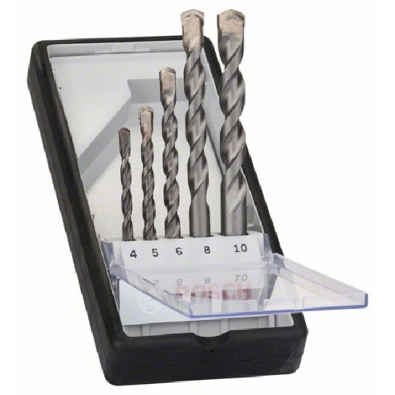 Jeu de lignes robustes pour forets à béton CYL-3, Silver Percussion, 5 pièces, 4 - 10 mm-Leggi tutto