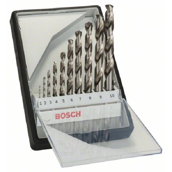 Jeu de forets à métaux Robust Line HSS-G, DIN 135, 135°, 10 pièces, 1 - 10 mm-Leggi tutto