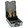 Stufenbohrer HSS-TiN-Set, 3-teilig, 4 - 12 mm, 4 - 20 mm, 6 - 30 mm