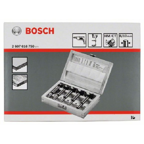 Kunstbohrer-Set HM, 5-teilig, 15 - 35 mm-Beschreibung lesen