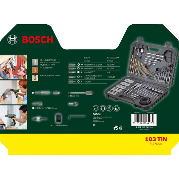 V-Line Bohrer- und Bit-Set, TiN, 103-teilig-Beschreibung lesen