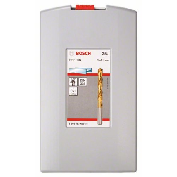 Metallbohrer-Set HSS-TiN (Titan-Beschichtung), ProBox, 25-teilig, 1-13 mm-Beschreibung lesen