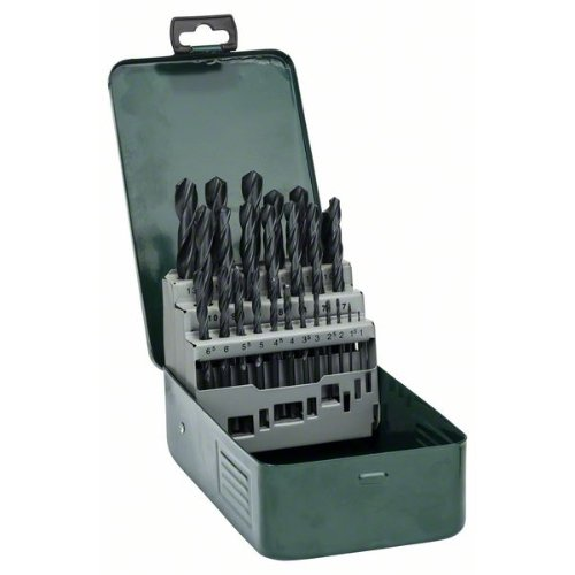Metallbohrer-Set HSS-R, 25-teilig, 1 - 13 mm, Metallkassette-Beschreibung lesen