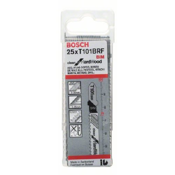 Stichsägeblatt T 101 BRF Clean for Hard Wood, 25er-Pack-Beschreibung lesen