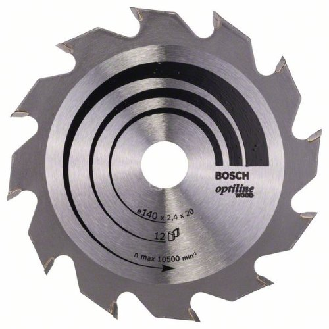 Kreissägeblatt Optiline Wood für Handkreissägen, 140 x 20/12,7 x 2,4 mm, 12-Beschreibung lesen