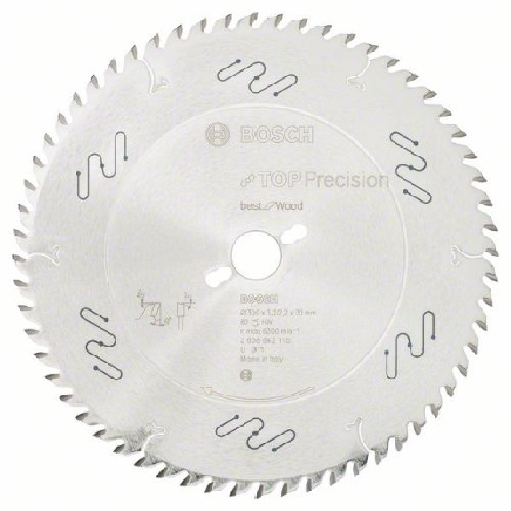 Kreissägeblatt Top Precision Best for Wood, 300 x 30 x 3,2 mm, 60-Beschreibung lesen