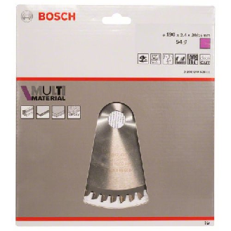 Kreissägeblatt Multi Material, 190 x 20/16 x 2,4 mm, 54-Beschreibung lesen