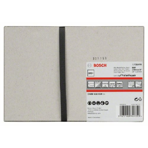 Säbelsägeblatt für Palettenreparatur 190 mm Säbelsägeblatt für Palettenreparatur 190 mm-Beschreibung lesen