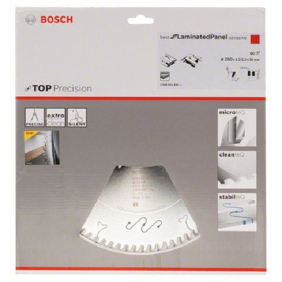 Kreissägeblatt Top Precision Best for Laminated Panel Abrasive 250x30x3,2 mm, 80-Beschreibung lesen