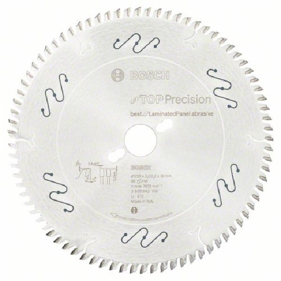 Kreissägeblatt Top Precision Best for Laminated Panel Abrasive 250x30x3,2 mm, 80-Beschreibung lesen
