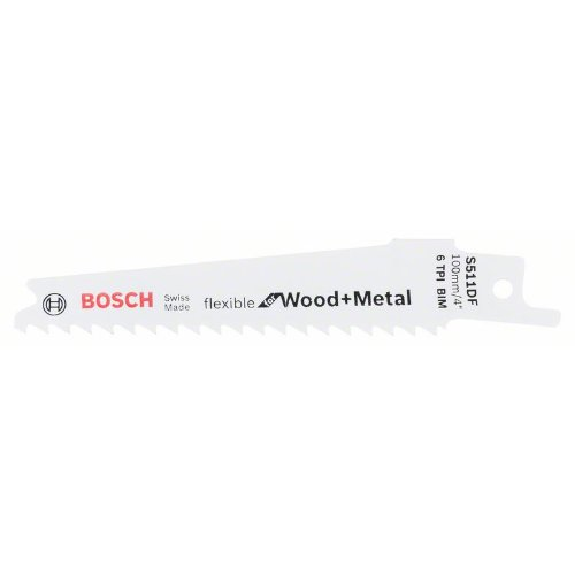 Säbelsägeblatt S 511 DF, Flexible for Wood and Metal, 2er-Pack Säbelsägeblatt S 511 DF, Flexible for Wood and Metal, 2er-Pack-Beschreibung lesen