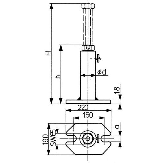 Schraubbock Größe 750 schwer 430-750mm-Beschreibung lesen