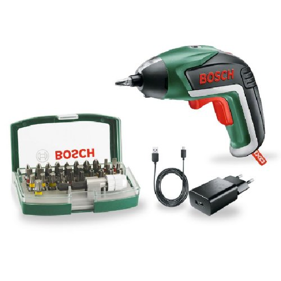 Atornillador IXO 5 de 3.6V +set de puntas de 32 piezas - BOSCH 06039A800S-Leer más