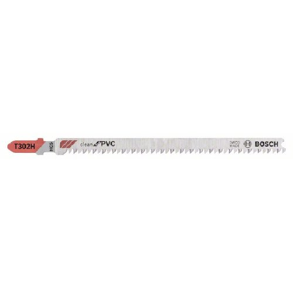 Stichsägeblatt T 302 H Bosch VE à 5 Stück Clean for PVC Stichsägeblatt T 302 H Bosch VE à 5 Stück Clean for PVC-Beschreibung lesen