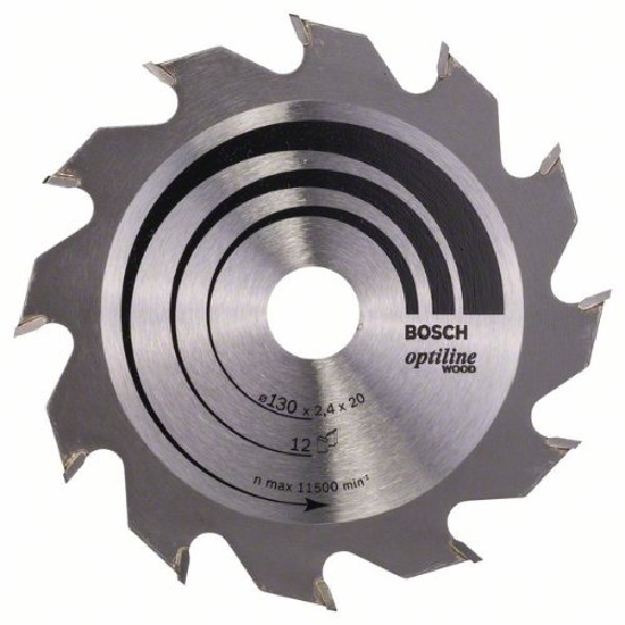 Lame de scie circulaire Optiline Wood pour scies circulaires portatives, 130 x 20/16 x 2,4 mm, 12-Leggi tutto