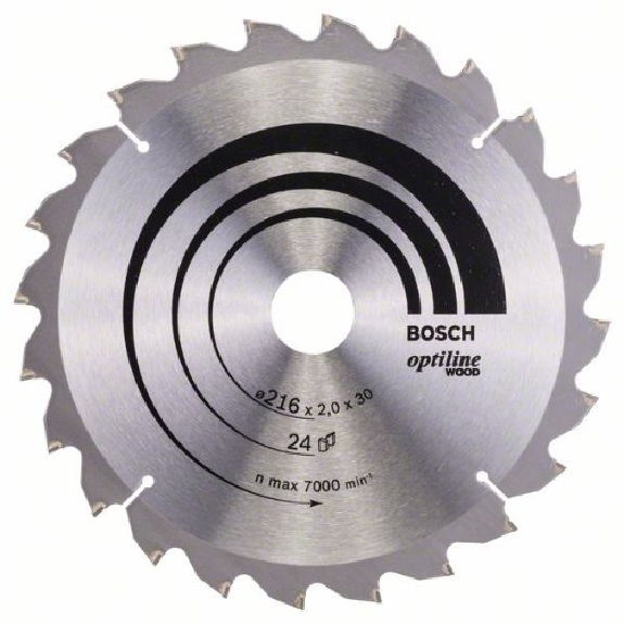 Kreissägeblatt Optiline Wood für Kapp- und Gehrungssägen, 216 x 30 x 2,0 mm, 24-Beschreibung lesen